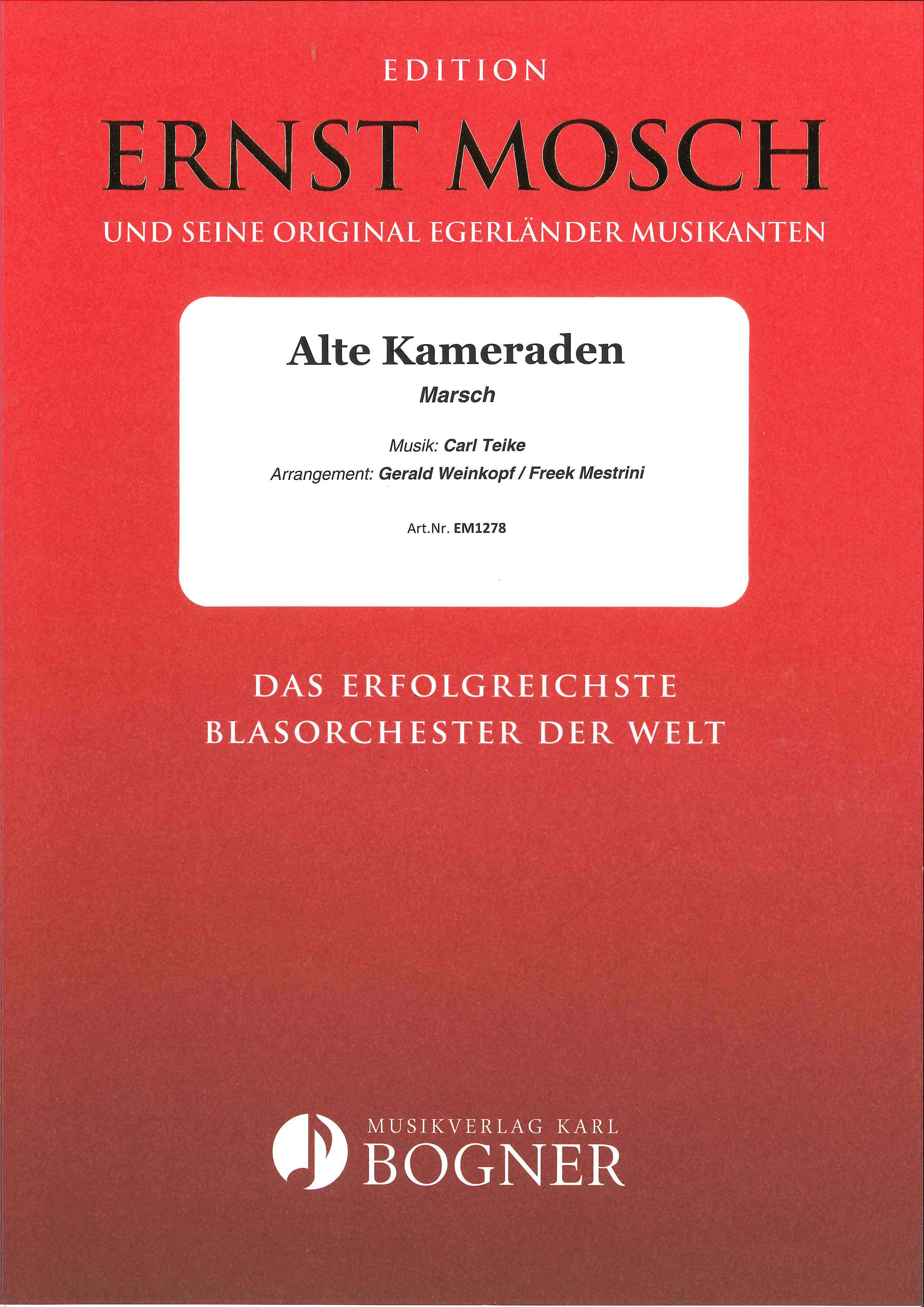 Blasorchesternoten Alte Kameraden Cover