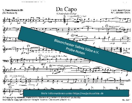 Chodunská Polka Tenorhorn, Bariton, Euphonium Blasorchesternoten Vorschau