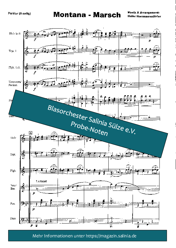 Montana Marsch Partitur Blasorchesternoten Vorschau
