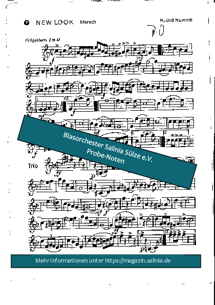 New Look Flügelhorn Blasorchesternoten Vorschau