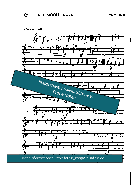 Silver Moon Tenorhorn, Bariton, Euphonium Blasorchesternoten Vorschau