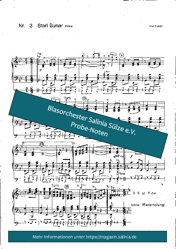 Stari Bunar Partitur Blasorchesternoten Vorschau