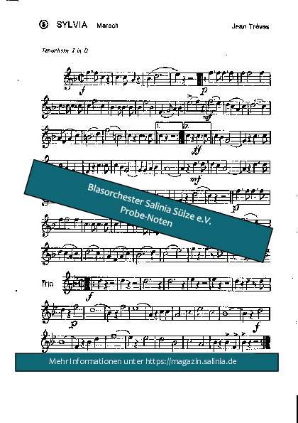 Sylvia Tenorhorn, Bariton, Euphonium Blasorchesternoten Vorschau