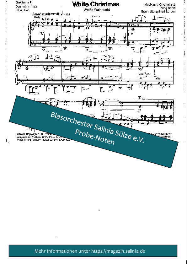 White Christmas Partitur Blasorchesternoten Vorschau