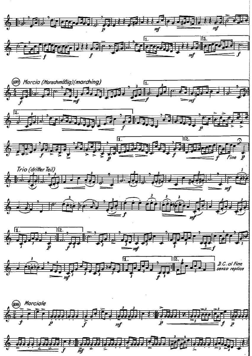 Elementare Trompetenschule von Richard Stegmann Beispielseite