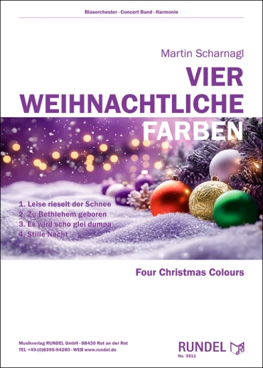 Blasorchesternoten Vier weihnachtliche Farben Cover