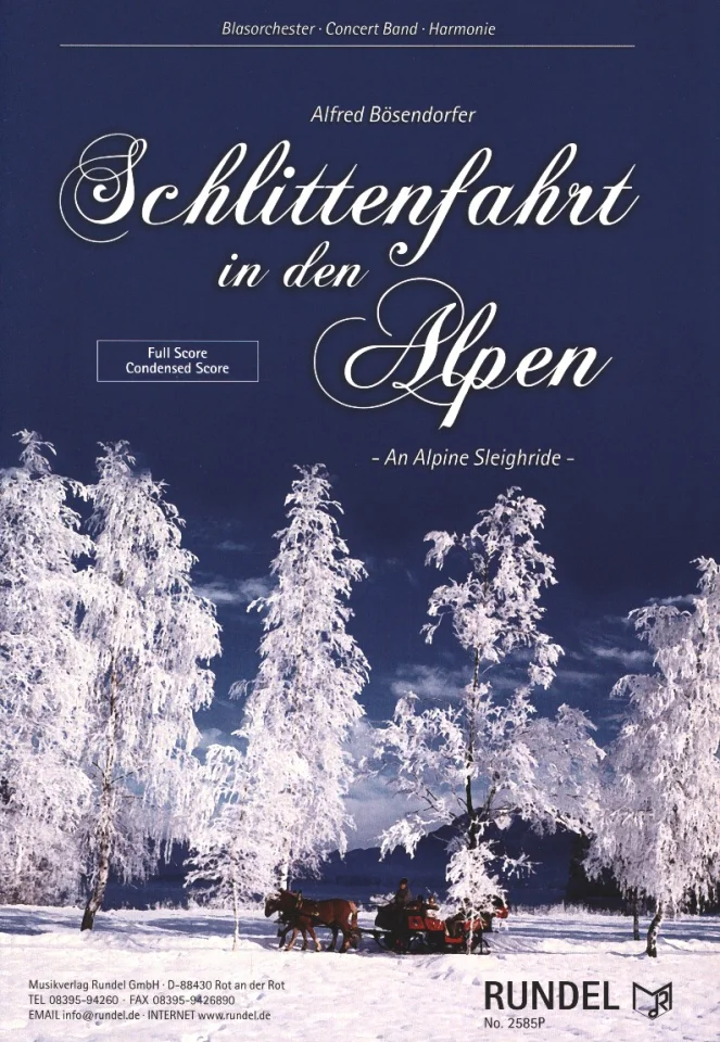 Blasorchesternoten Schlittenfahrt in den Alpen Cover