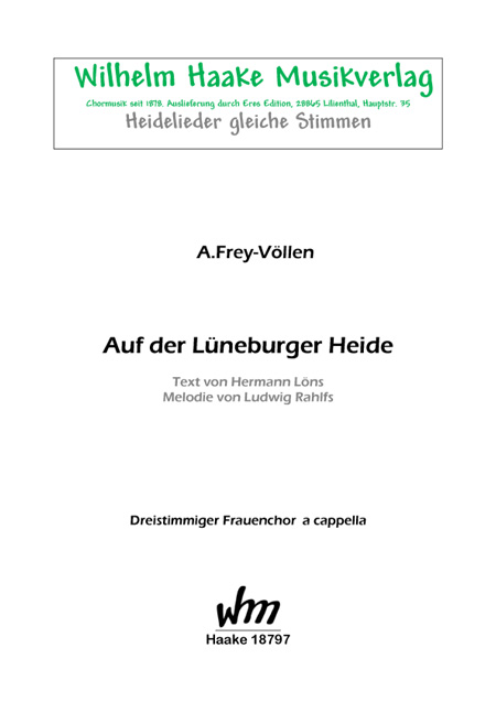 Blasorchesternoten Auf der Lüneburger Heide Cover