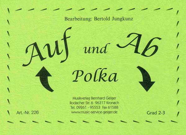 Blasorchesternoten Auf und Ab Polka Cover