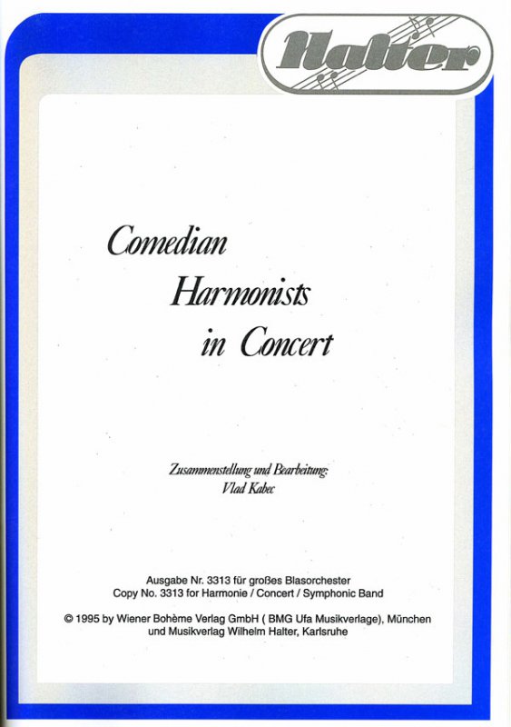 Blasorchesternoten Comedian Harmonists in Concert Cover