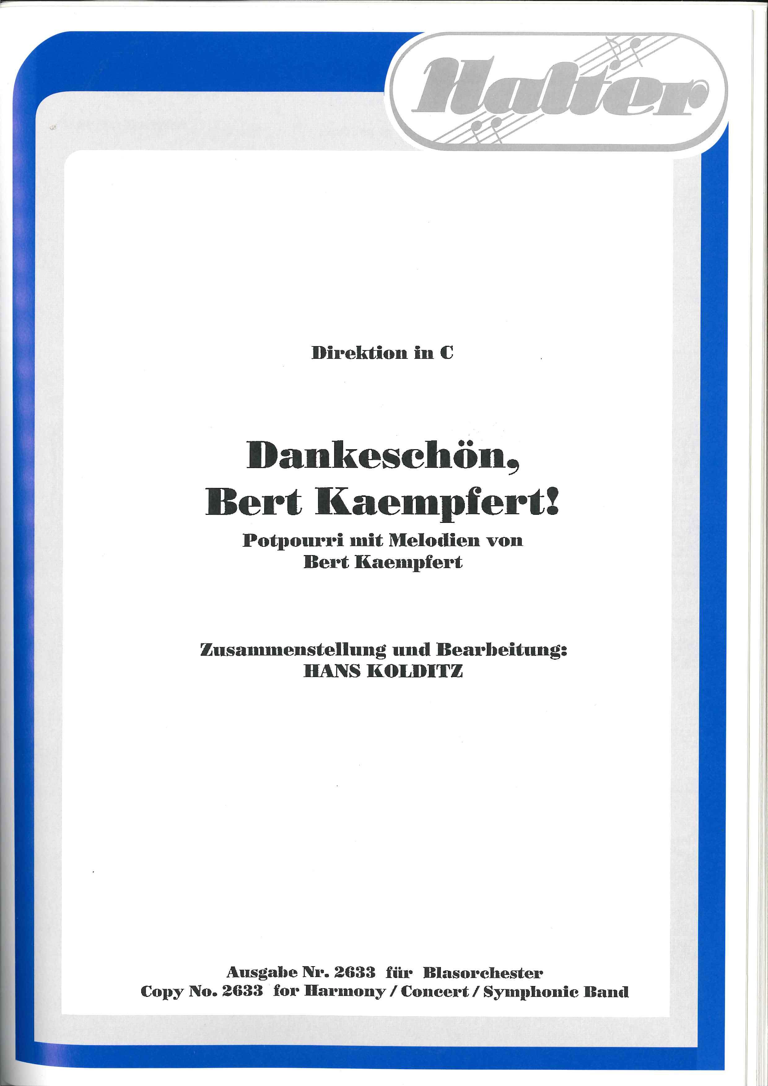 Blasorchesternoten Dankeschön, Bert Kaempfert! Cover