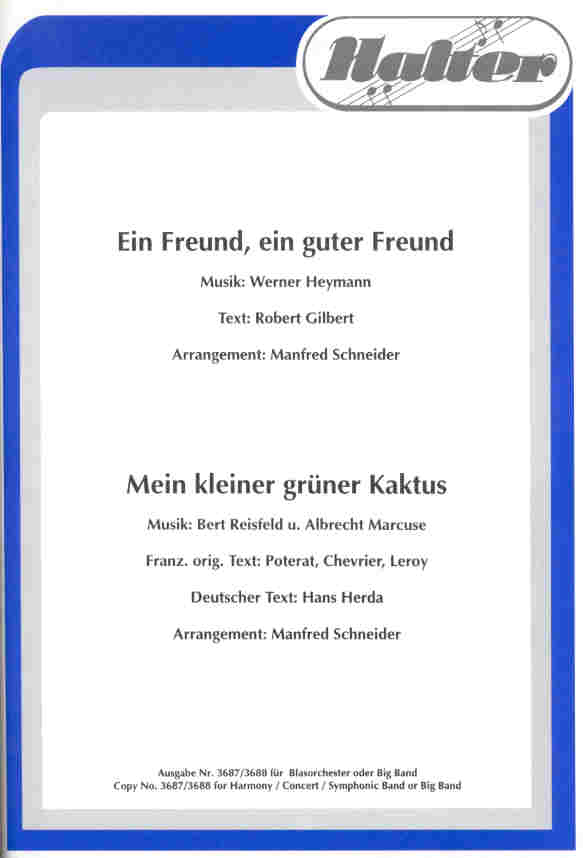 Blasorchesternoten Mein kleiner grüner Kaktus Cover