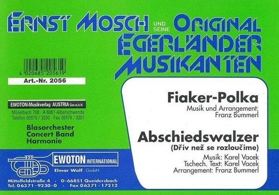 Blasorchesternoten Fiaker-Polka Cover