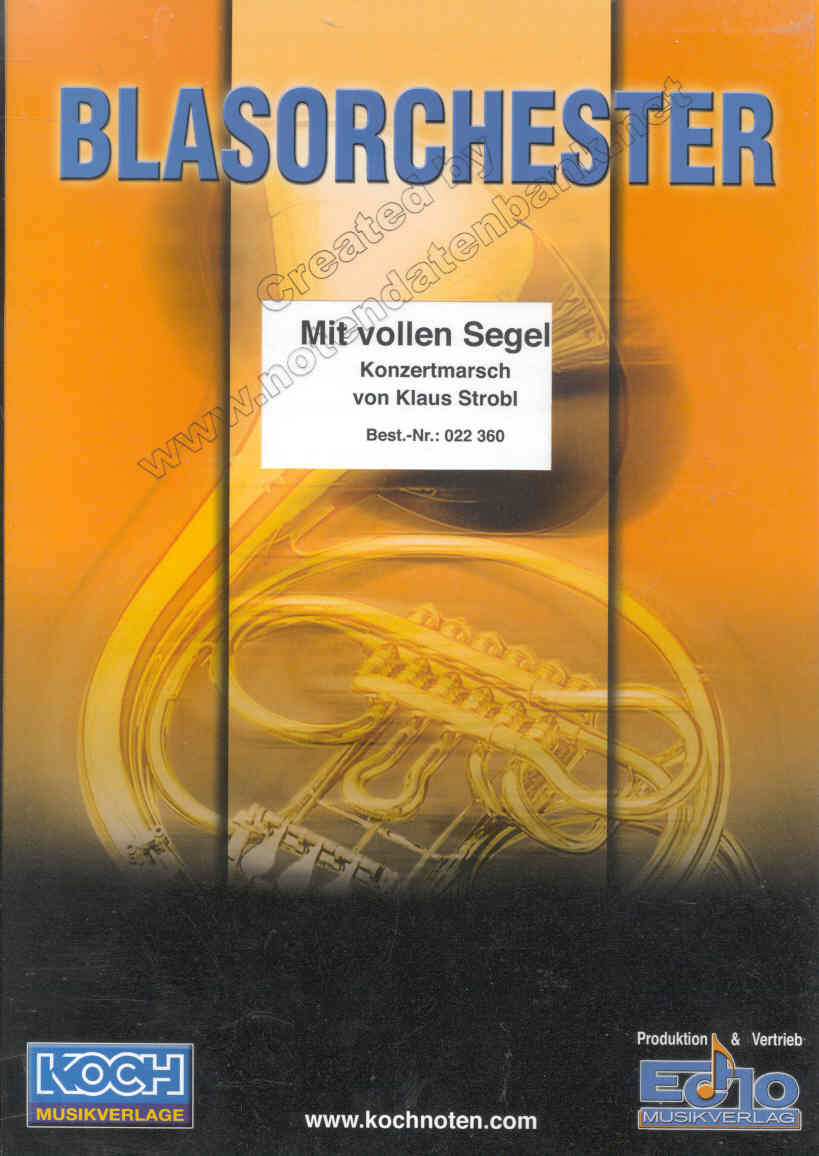 Blasorchesternoten Mit vollen Segeln Cover