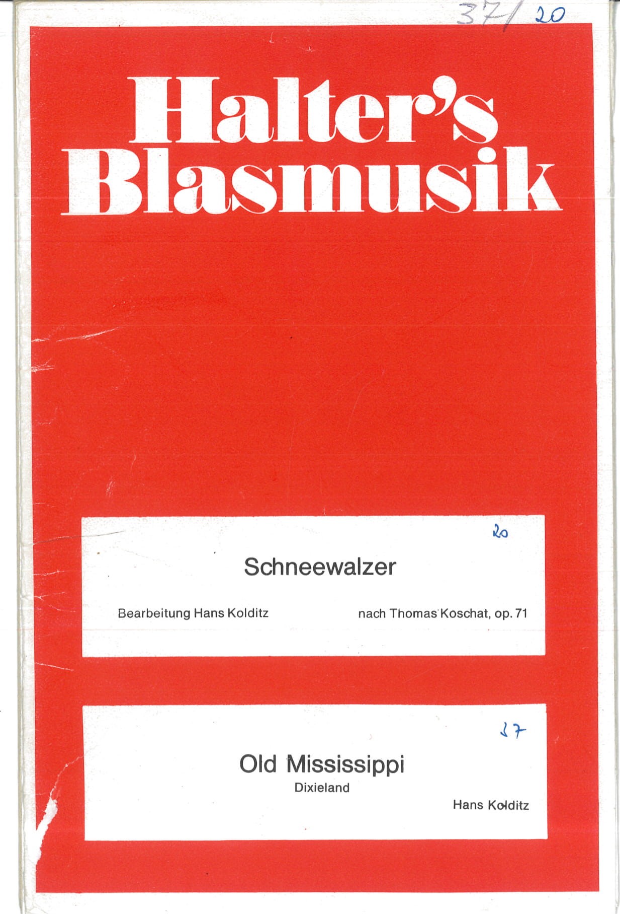 Blasorchesternoten Schneewalzer Cover