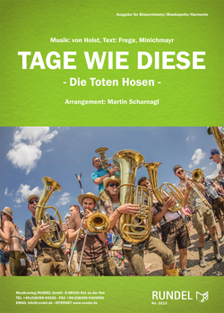 Blasorchesternoten Tage wie diese Cover