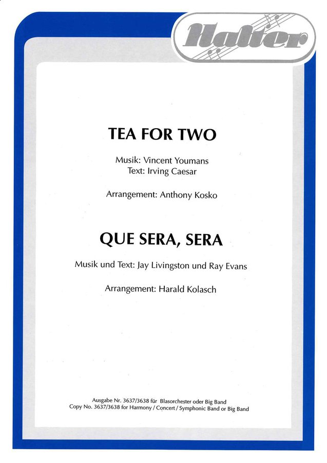 Blasorchesternoten Tea for two Cover