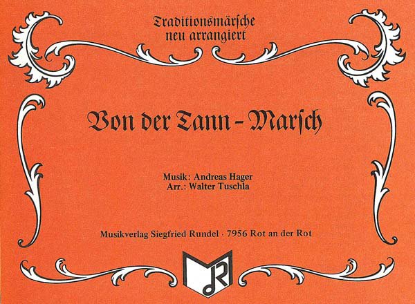 Blasorchesternoten Von der Tann Marsch arr. Tuschla Cover
