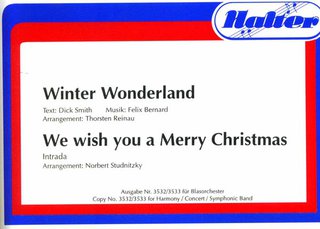 Blasorchesternoten We wish you a Merry Christmas Cover