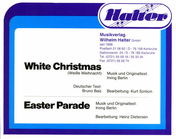 Blasorchesternoten Easter Parade Cover